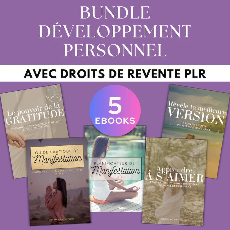 Transform Your Mindset | 5 Personal Development Ebooks + Bonus (PLR Included)